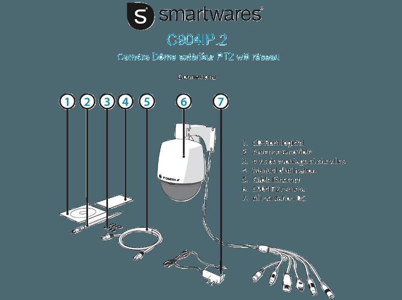 SMARTWARES SW C904IP.2 Plug & Play Netzwerkkamera, SMARTWARES, SW, C904IP.2, Plug, &, Play, Netzwerkkamera