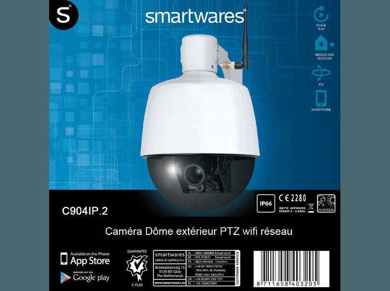 SMARTWARES SW C904IP.2 Plug & Play Netzwerkkamera, SMARTWARES, SW, C904IP.2, Plug, &, Play, Netzwerkkamera