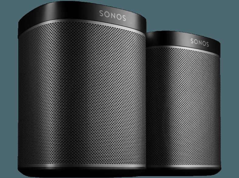 SONOS PLAY:1 - 2 Room Starter Set - Smart Speaker für Wireless Music Streaming (App-steuerbar, W-LAN Schnittstelle, Schwarz), SONOS, PLAY:1, 2, Room, Starter, Set, Smart, Speaker, Wireless, Music, Streaming, App-steuerbar, W-LAN, Schnittstelle, Schwarz,