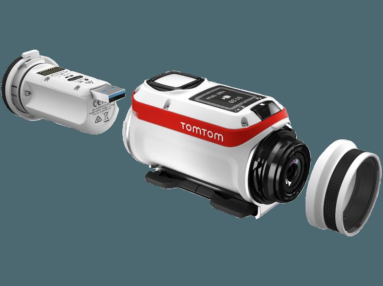 TOMTOM Bandit Actioncam Weiß (Wasserdicht bis: mit Unterwasserlinse bis zu 50 m,  WLAN)