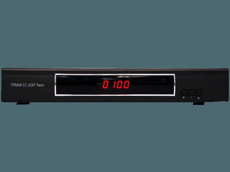 TRIAX Triax-C-237 Digitaler HD-Twin Kabel-Receiver (HDTV, PVR-Funktion, Twin Tuner, DVB-C, Schwarz)