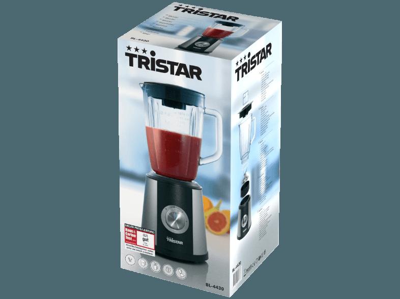 TRISTAR BL-4430 Standmixer Edelstahl/Schwarz (500 Watt, 1,5 Liter)