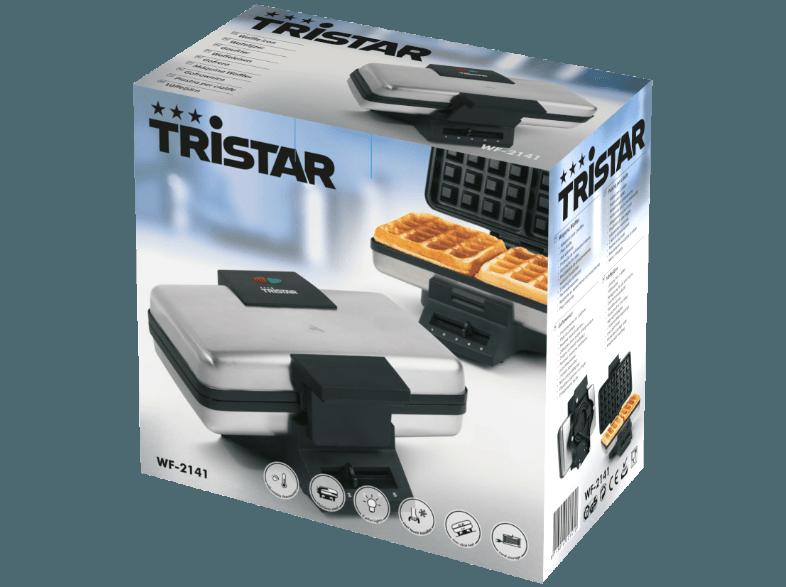 TRISTAR WF-2141 Waffeleisen Edelstahl/Schwarz, TRISTAR, WF-2141, Waffeleisen, Edelstahl/Schwarz