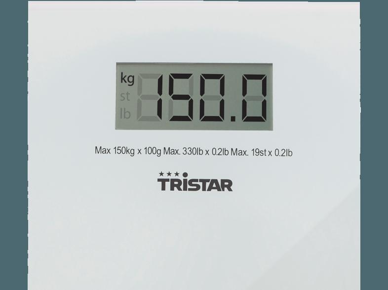 TRISTAR WG-2419 Personenwaage (Max. Tragkraft: 150 kg), TRISTAR, WG-2419, Personenwaage, Max., Tragkraft:, 150, kg,