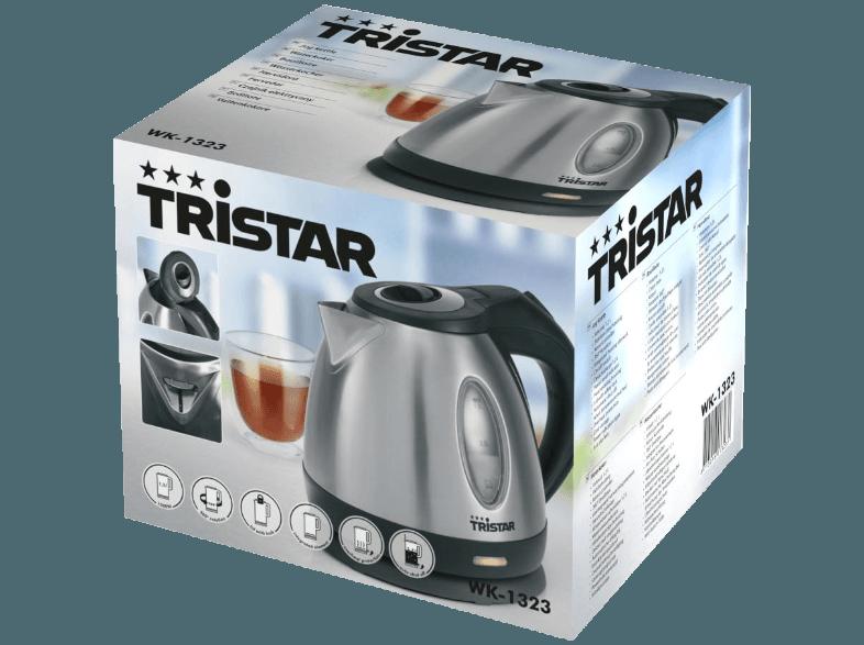 TRISTAR WK-1323 Wasserkocher Silber/Schwarz (1500 Watt, 1.2 Liter)