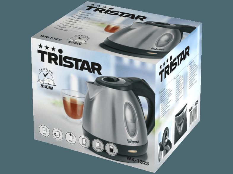 TRISTAR WK-1325 Wasserkocher Silber/Schwarz (850 Watt, 1.2 Liter), TRISTAR, WK-1325, Wasserkocher, Silber/Schwarz, 850, Watt, 1.2, Liter,