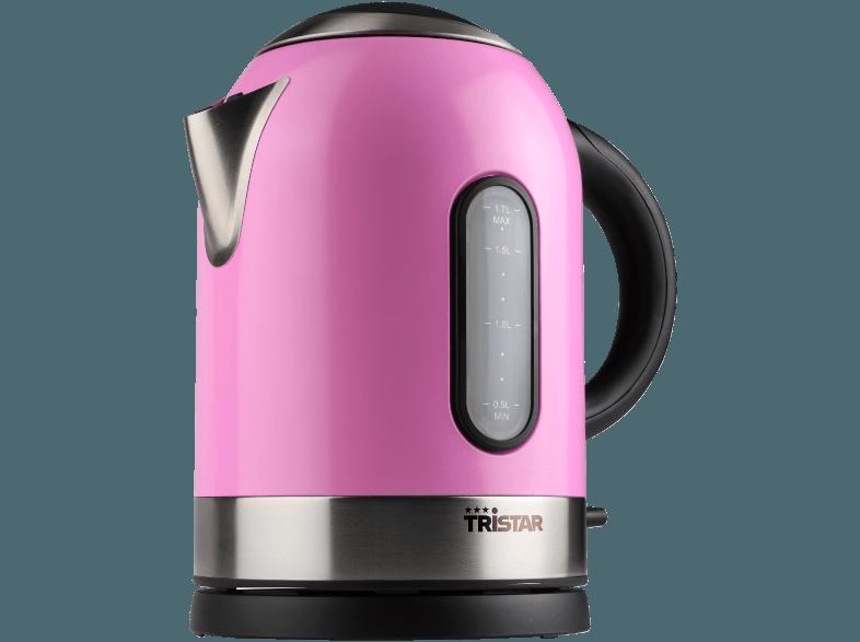 TRISTAR WK-3219 Wasserkocher Pink/Schwarz (2400 Watt, 1.7 Liter), TRISTAR, WK-3219, Wasserkocher, Pink/Schwarz, 2400, Watt, 1.7, Liter,