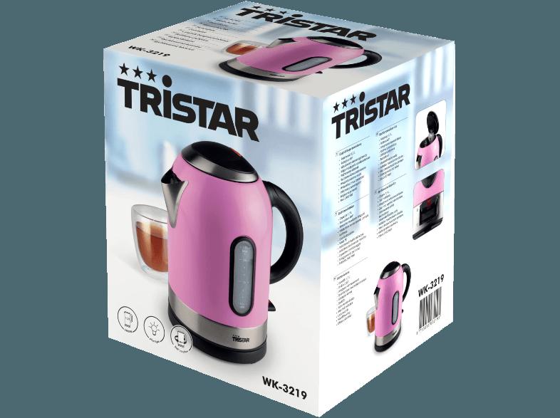 TRISTAR WK-3219 Wasserkocher Pink/Schwarz (2400 Watt, 1.7 Liter), TRISTAR, WK-3219, Wasserkocher, Pink/Schwarz, 2400, Watt, 1.7, Liter,