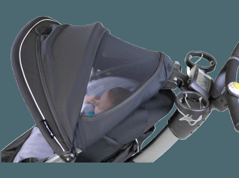 4MOMS Origami Kinderwagen Kinderwagen Schwarz/Silber