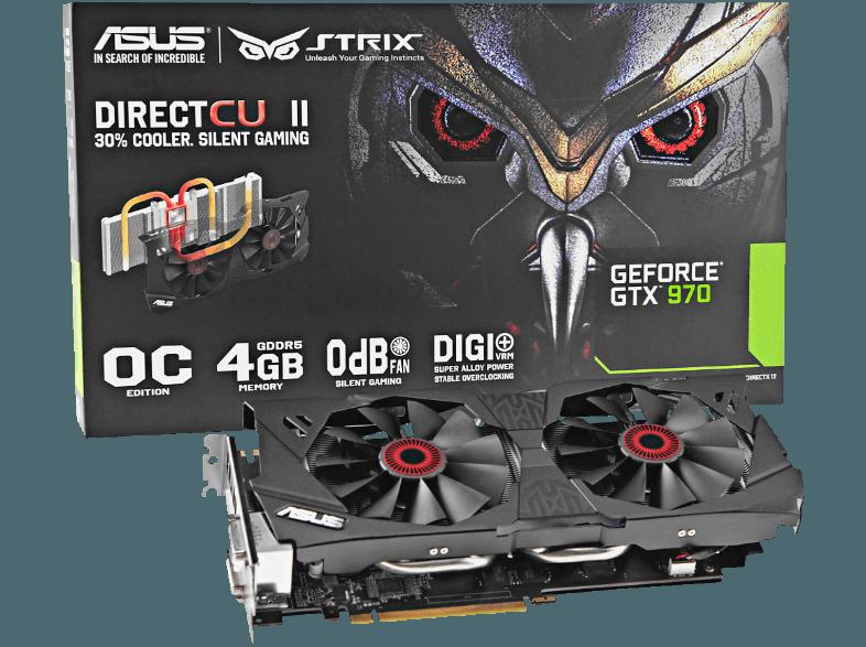 ASUS 90YV07F0-M0NA00 STRIX GEFORCE GTX970 4 GB Grafikkarte ( Intern), ASUS, 90YV07F0-M0NA00, STRIX, GEFORCE, GTX970, 4, GB, Grafikkarte, , Intern,