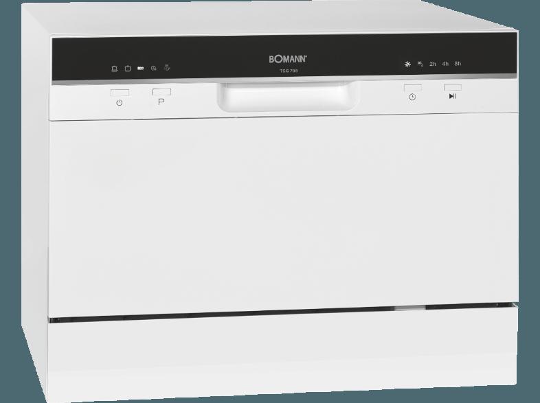 BOMANN TSG 708 Geschirrspüler (A , 550 mm breit, 51 dB (A), Weiß)