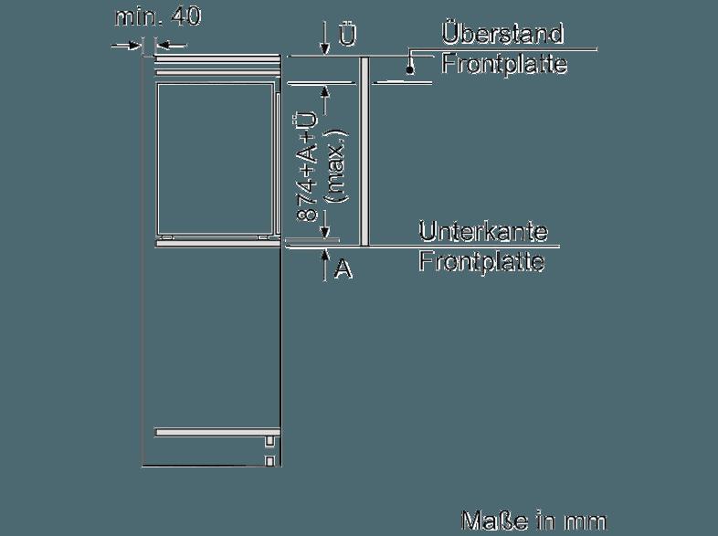 BOSCH KFL22VF30 Kühlschrank (148 kWh/Jahr, A  , 874 mm hoch, Weiß)