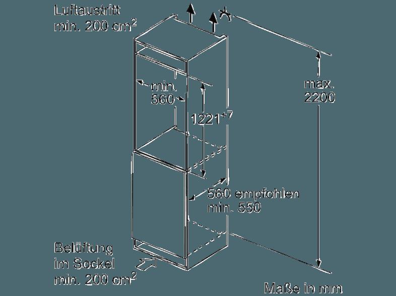 BOSCH KFL42VF30 Kühlschrank (172 kWh/Jahr, A  , 1221 mm hoch, Weiß), BOSCH, KFL42VF30, Kühlschrank, 172, kWh/Jahr, A, , 1221, mm, hoch, Weiß,