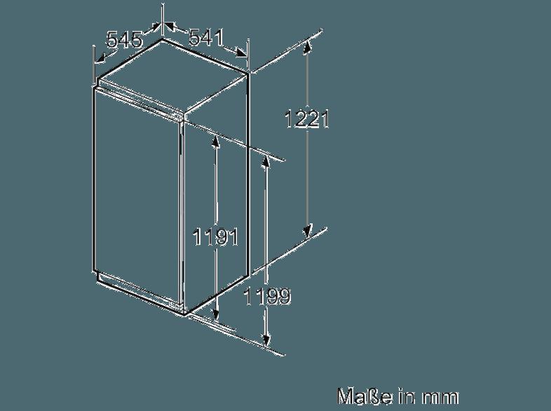 BOSCH KFL42VF30 Kühlschrank (172 kWh/Jahr, A  , 1221 mm hoch, Weiß)