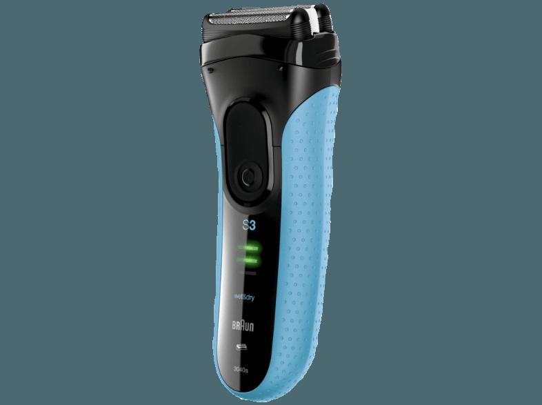 BRAUN Series 3 - 3040s inkl. Scherteil Herrenrasierer Schwarz/Blau (wet&dry)