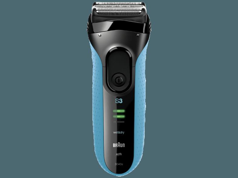 BRAUN Series 3 - 3040s inkl. Scherteil Herrenrasierer Schwarz/Blau (wet&dry), BRAUN, Series, 3, 3040s, inkl., Scherteil, Herrenrasierer, Schwarz/Blau, wet&dry,