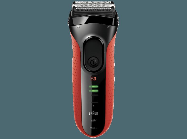 BRAUN Series 3 - 3050cc Herrenrasierer Schwarz/Rot (SensoFoil Scherfolien)