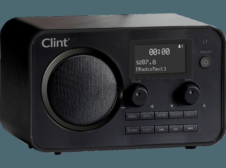 CLINT L1  (Digital, DAB , DAB, FM, Schwarz)