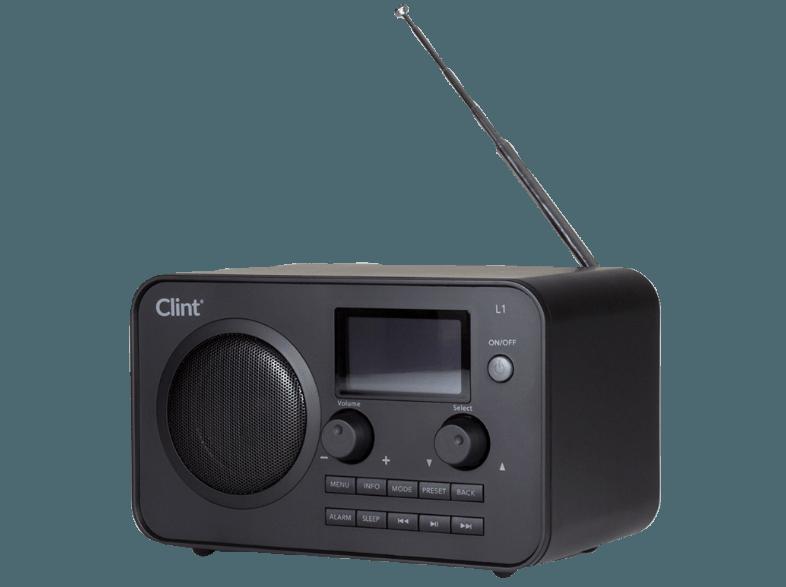 CLINT L1  (Digital, DAB , DAB, FM, Schwarz)