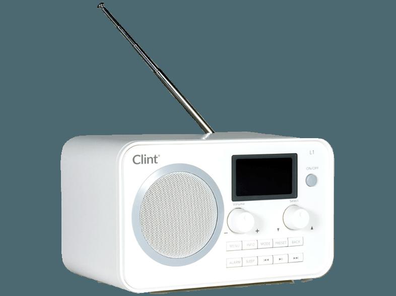 CLINT L1  (Digital, DAB , DAB, FM, Weiß)