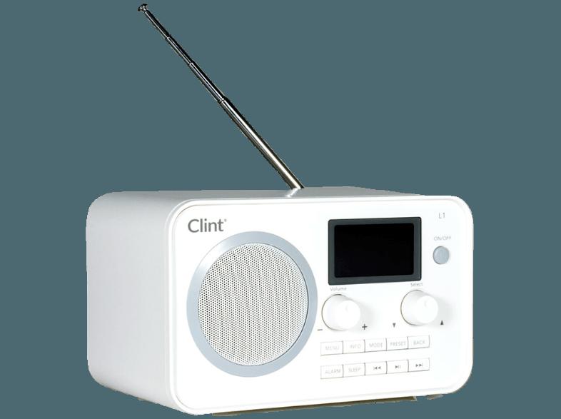 CLINT L1  (Digital, DAB , DAB, FM, Weiß), CLINT, L1, , Digital, DAB, DAB, FM, Weiß,