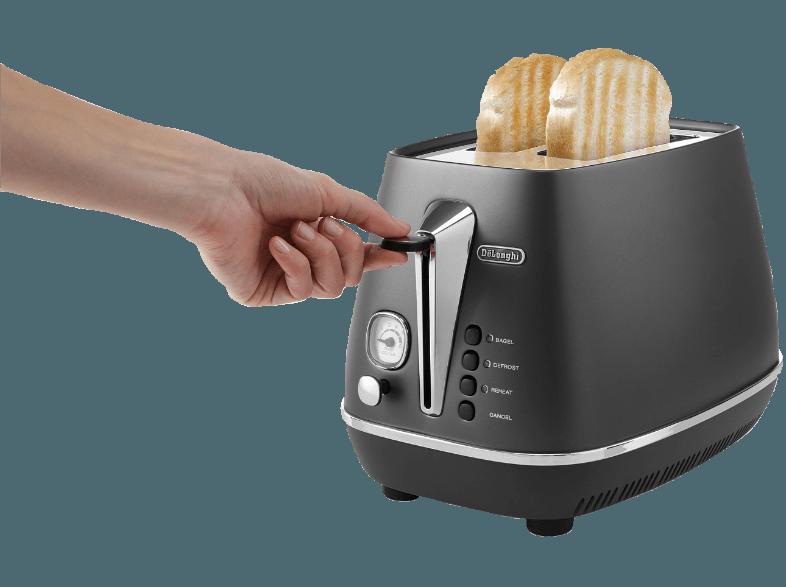 DELONGHI CTI 2103 Distinta 2-Schlitz-Toaster Elegance Black (900 Watt, Schlitze: 2), DELONGHI, CTI, 2103, Distinta, 2-Schlitz-Toaster, Elegance, Black, 900, Watt, Schlitze:, 2,