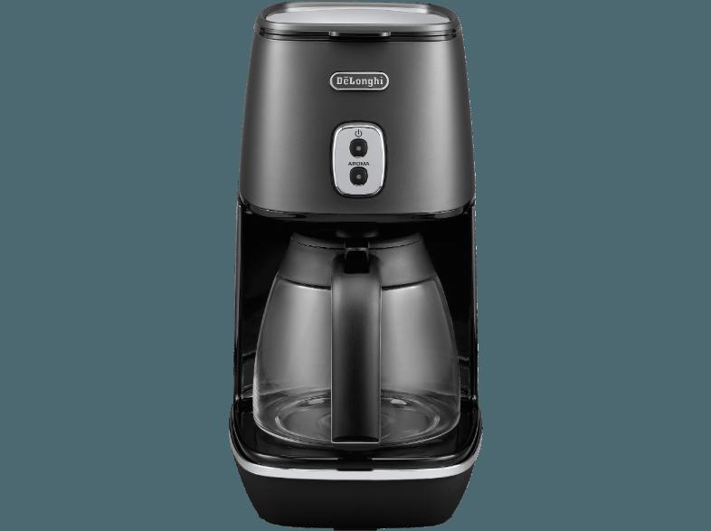 DELONGHI ICMI 211 Distinta Filterkaffemaschine Elegance Black (Premium-Glaskanne, Schwallbrühverfahren)