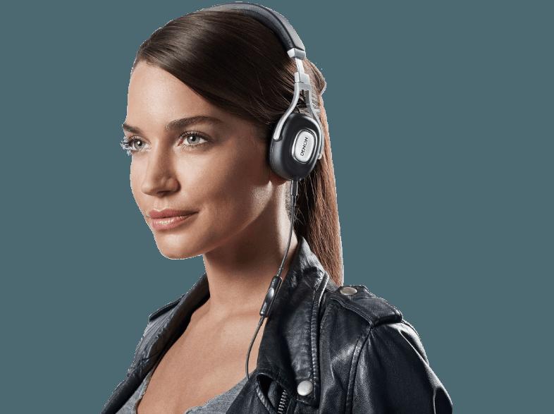 DENON AH-MM 200 On-Ear Kopfhörer Kopfhörer Schwarz/Silber