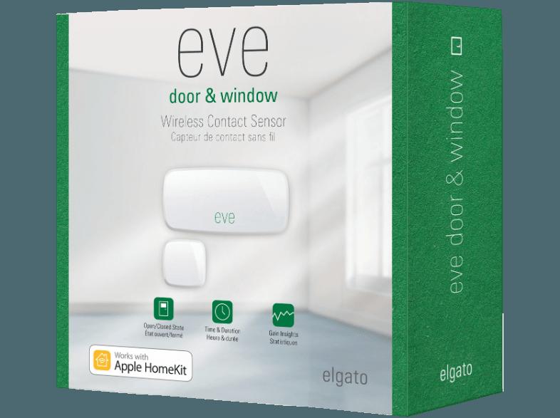 ELGATO 1ED109901000 Eve Door & Window, Kabelloser Kontaktsensor mit Apple HomeKit-Unterstützung