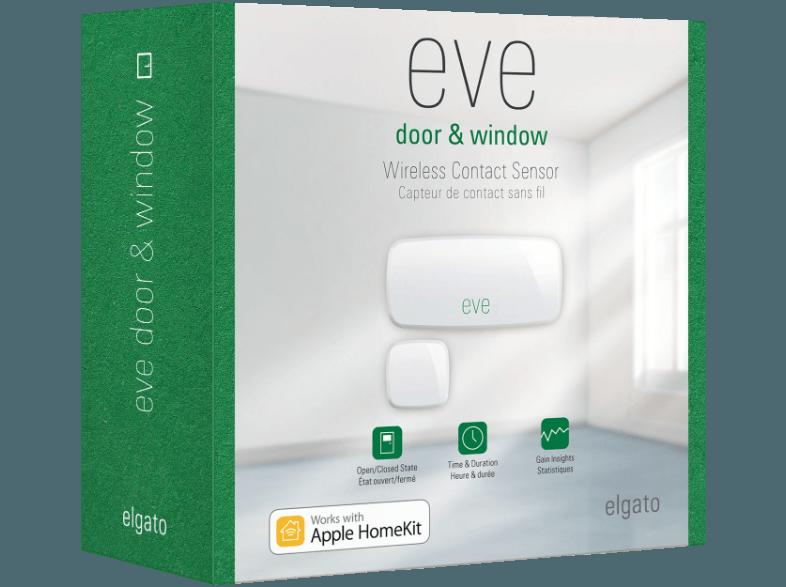 ELGATO 1ED109901000 Eve Door & Window, Kabelloser Kontaktsensor mit Apple HomeKit-Unterstützung