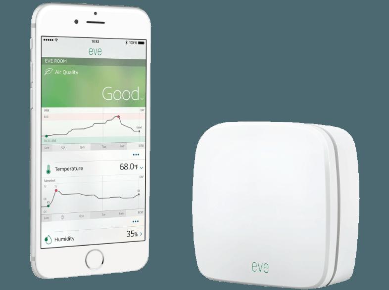 ELGATO 1ER109901000 Eve Room, Kabelloser Raumklimasensor mit Apple HomeKit-Unterstützung, ELGATO, 1ER109901000, Eve, Room, Kabelloser, Raumklimasensor, Apple, HomeKit-Unterstützung