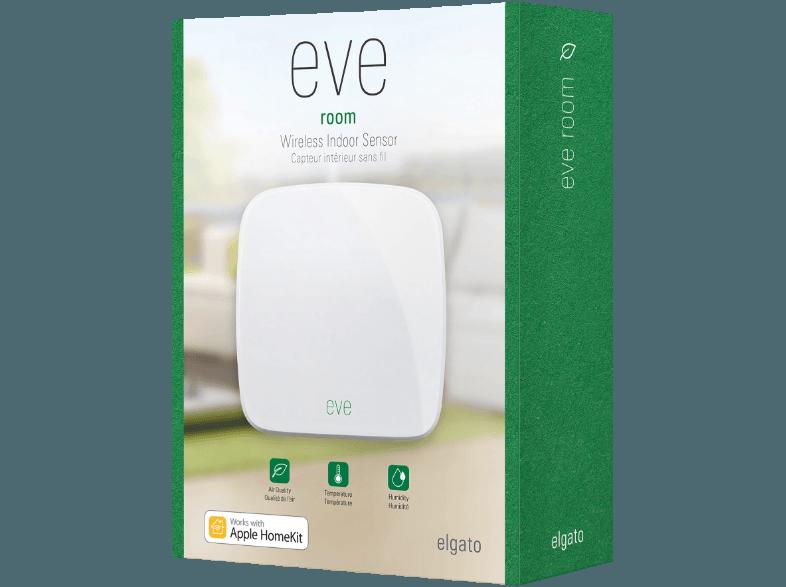 ELGATO 1ER109901000 Eve Room, Kabelloser Raumklimasensor mit Apple HomeKit-Unterstützung