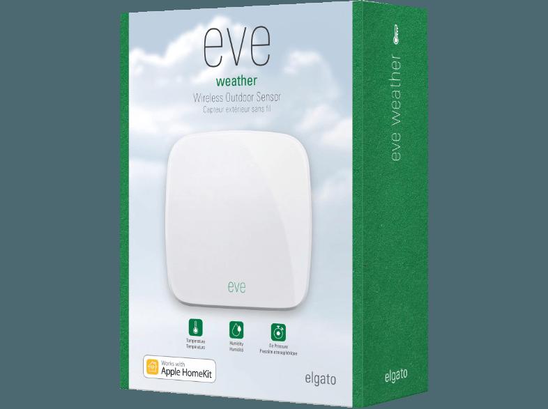 ELGATO 1EW109901000 Eve Weather, Kabelloser Außensensor mit Apple HomeKit-Unterstützung