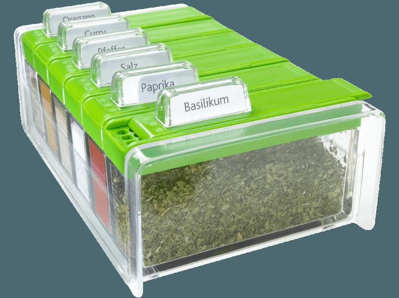 EMSA 508458 Spice Box Gewürzkartei mit 6 Gewürzen, EMSA, 508458, Spice, Box, Gewürzkartei, 6, Gewürzen