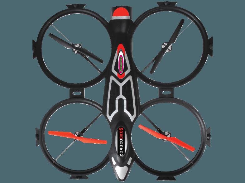 JAMARA 038585 Quadrodrom Quadrocopter mit HD Kamera Schwarz, Rot