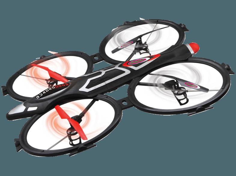 JAMARA 038585 Quadrodrom Quadrocopter mit HD Kamera Schwarz, Rot