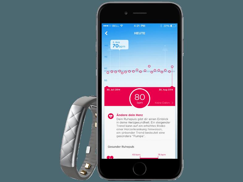 JAWBONE JL04-0101ACA-EU1 UP3 Sportarmband Silber (Sportarmband), JAWBONE, JL04-0101ACA-EU1, UP3, Sportarmband, Silber, Sportarmband,