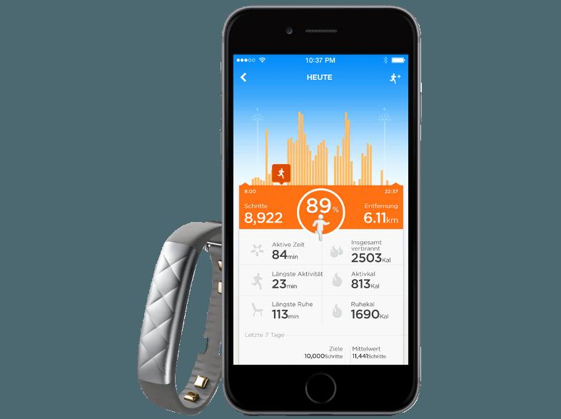 JAWBONE JL04-0101ACA-EU1 UP3 Sportarmband Silber (Sportarmband)