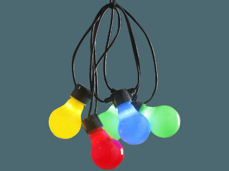 KONSTSMIDE 2388-520 Biergarten LED Lichterkette,  Schwarz,  Mehrfarbig, KONSTSMIDE, 2388-520, Biergarten, LED, Lichterkette, Schwarz, Mehrfarbig