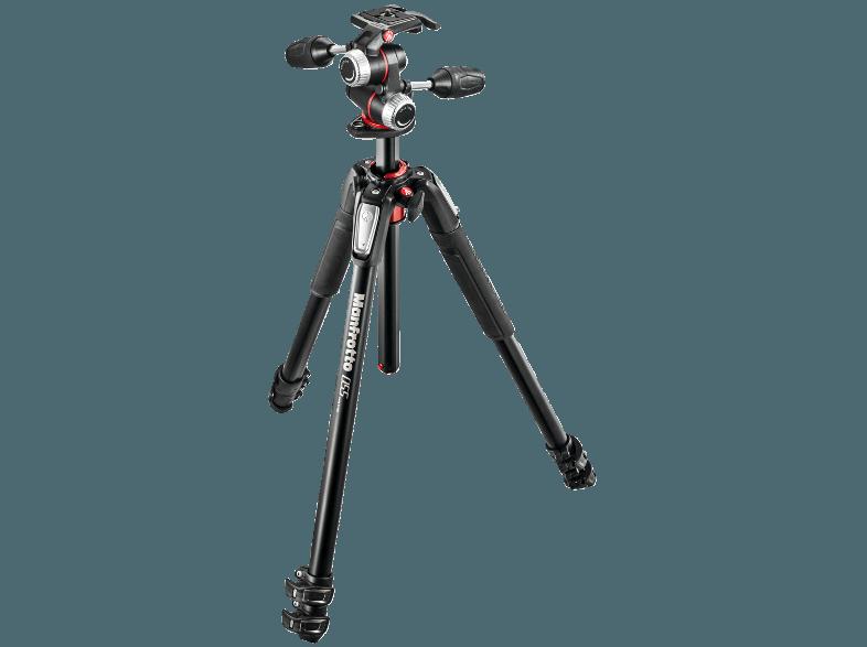 MANFROTTO MK055XPRO3-3W Dreibein Stativ, Schwarz, (Ausziehbar bis 1830 mm), MANFROTTO, MK055XPRO3-3W, Dreibein, Stativ, Schwarz, Ausziehbar, bis, 1830, mm,