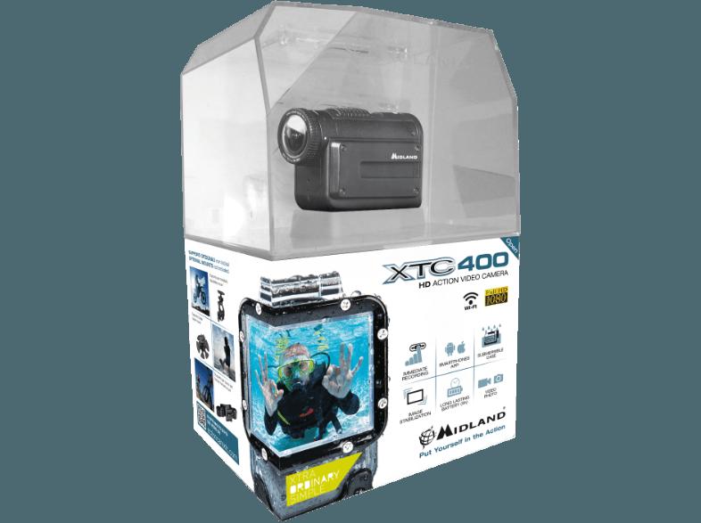 MIDLAND XTC 400 Diver Full HD Actioncam Schwarz (Wasserdicht bis: bis zu 85 m,  WLAN), MIDLAND, XTC, 400, Diver, Full, HD, Actioncam, Schwarz, Wasserdicht, bis:, bis, 85, m, WLAN,
