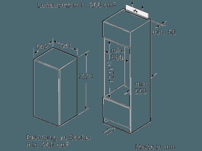 NEFF K 425 A1 Kühlschrank (223 kWh/Jahr, A , 560 mm hoch)