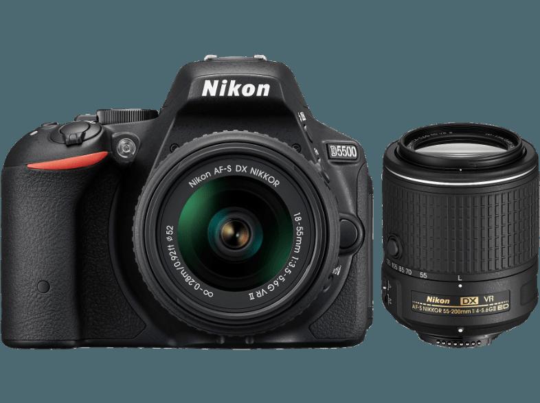 NIKON D5500    Objektiv 18-55 mm, 55-200 mm f/3.5-5.6 (24.2 Megapixel, CMOS), NIKON, D5500, , Objektiv, 18-55, mm, 55-200, mm, f/3.5-5.6, 24.2, Megapixel, CMOS,