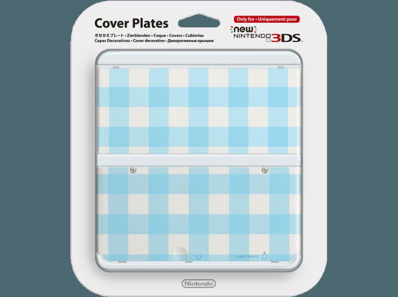 NINTENDO New Nintendo 3DS Zierblende 013 (Blau-Weiß Kariert)