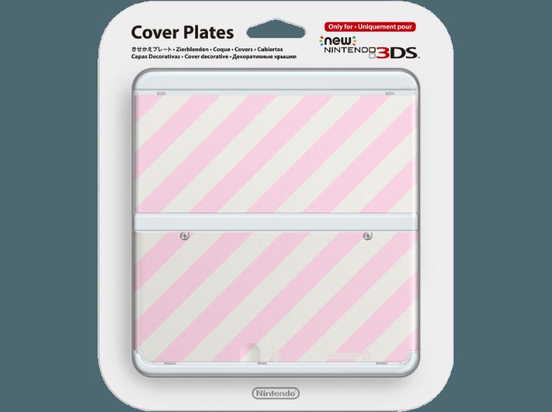 NINTENDO New Nintendo 3DS Zierblende 014 (Rosa-Weiß Gestreift)