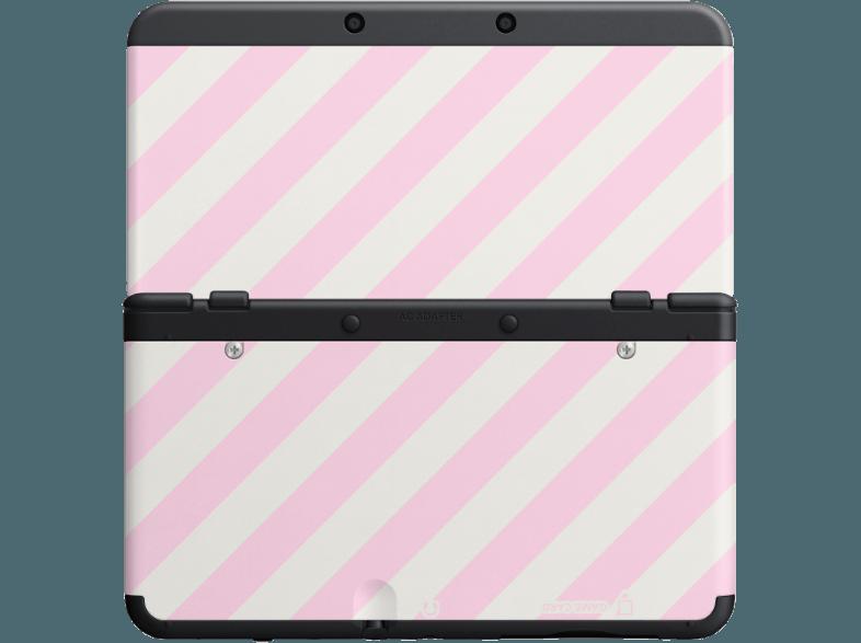 NINTENDO New Nintendo 3DS Zierblende 014 (Rosa-Weiß Gestreift)