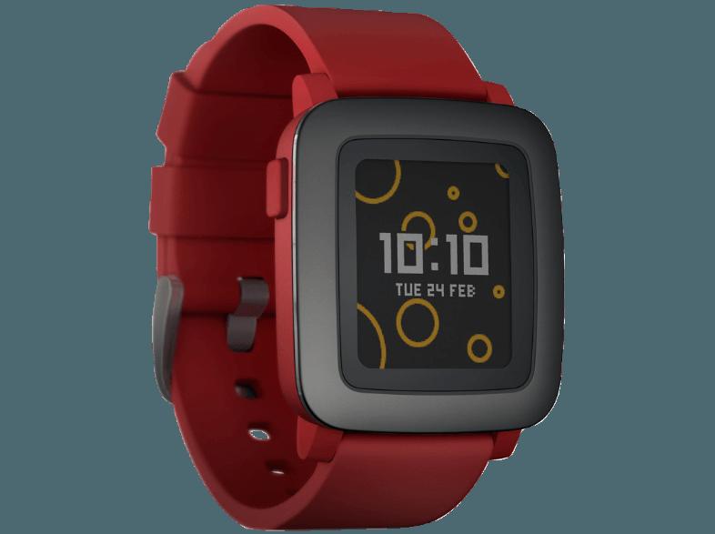 PEBBLE Time Smart Watch Rot (Smartwatch)