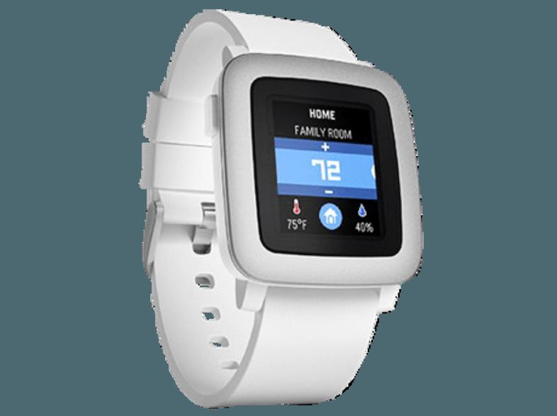 PEBBLE Time Smart Watch Weiß (Smartwatch)