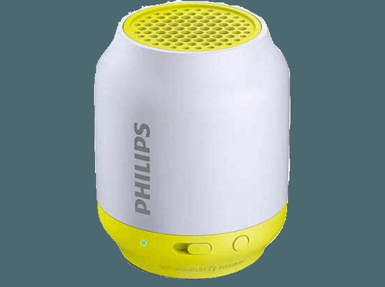 PHILIPS BT50L/00 Lautsprecher Gelb/Weiß, PHILIPS, BT50L/00, Lautsprecher, Gelb/Weiß