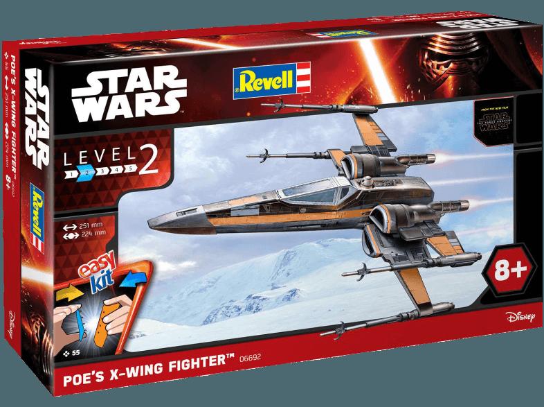 REVELL 06692 Poe's X-Wing Fighter Schwarz, Orange, REVELL, 06692, Poe's, X-Wing, Fighter, Schwarz, Orange